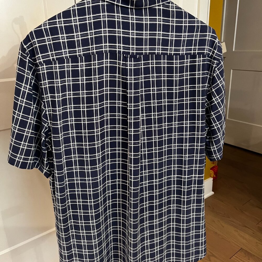 Gorgeous Nat Nast Silk plaid shirt, Large, Black - Picture 3 of 3